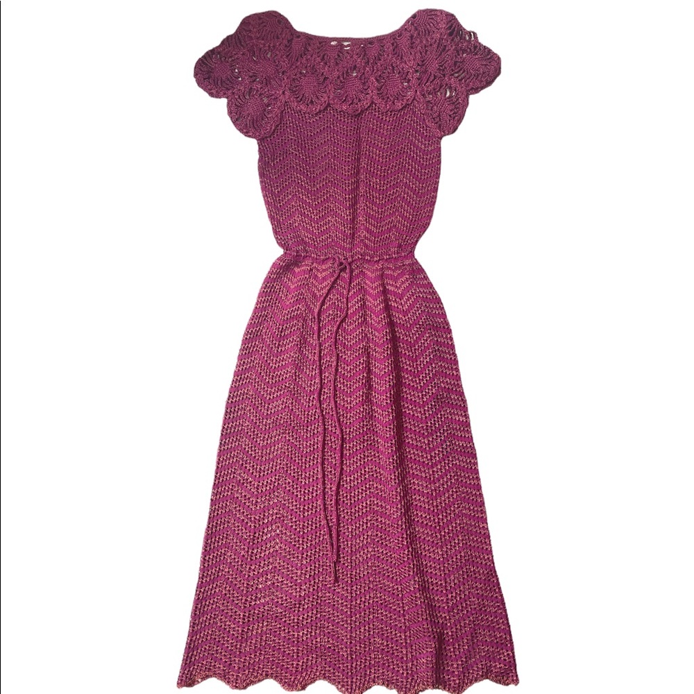 RARE Vintage Oscar De La Renta Knit Dress 1970s